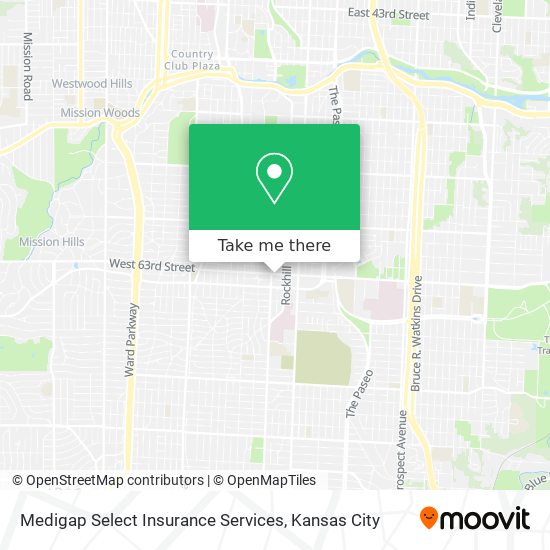 Mapa de Medigap Select Insurance Services