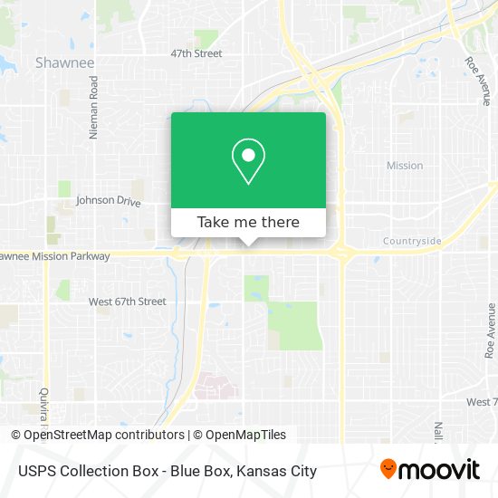 USPS Collection Box - Blue Box map