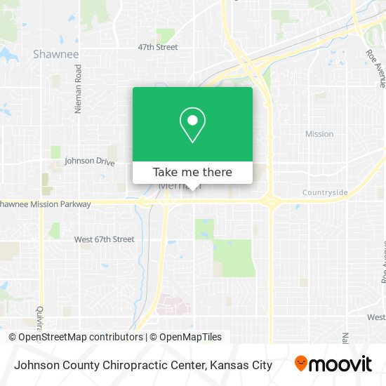 Johnson County Chiropractic Center map