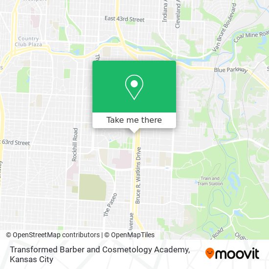 Transformed Barber and Cosmetology Academy map