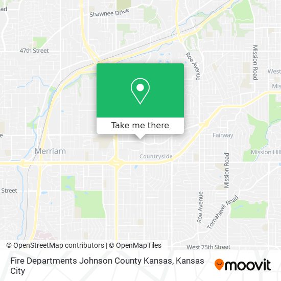 Mapa de Fire Departments Johnson County Kansas