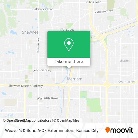 Weaver's & Son's A-Ok Exterminators map