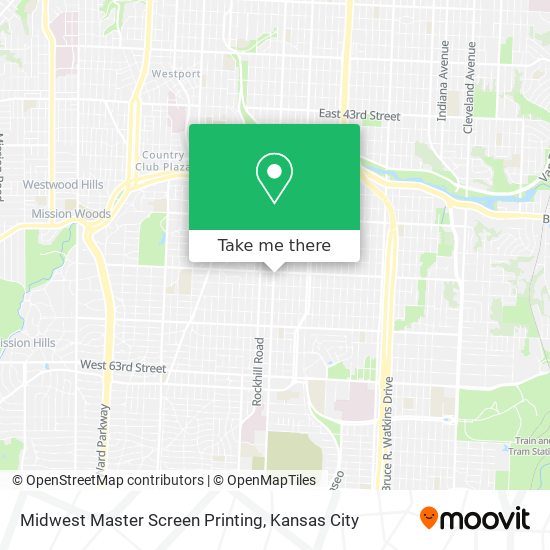 Mapa de Midwest Master Screen Printing