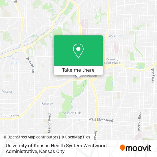 Mapa de University of Kansas Health System Westwood Administrative