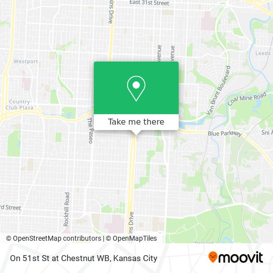On 51st St at Chestnut WB map