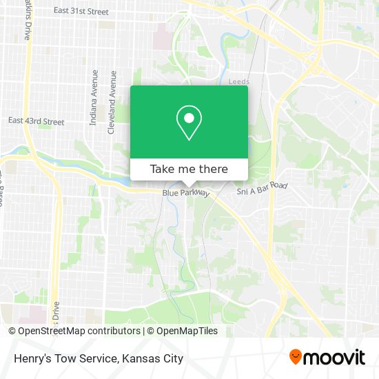 Henry's Tow Service map