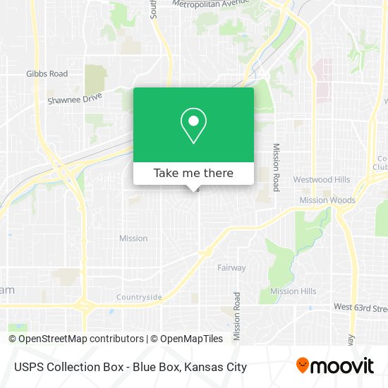 USPS Collection Box - Blue Box map