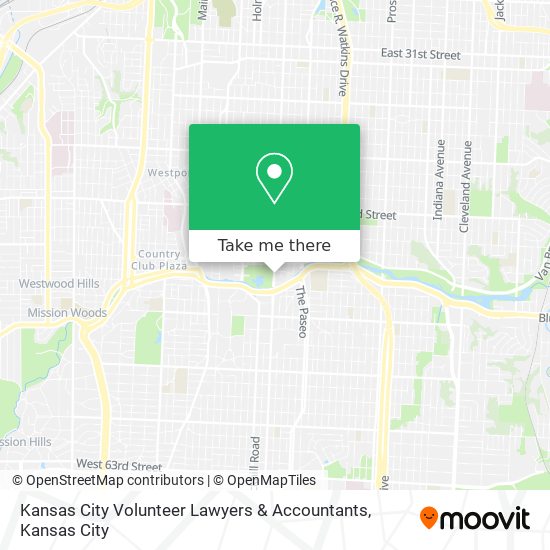 Mapa de Kansas City Volunteer Lawyers & Accountants