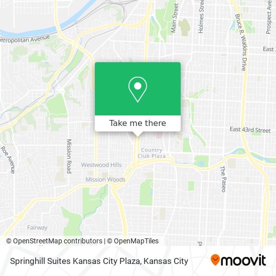 Mapa de Springhill Suites Kansas City Plaza