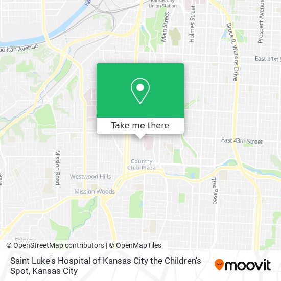 Saint Luke's Hospital of Kansas City the Children's Spot map
