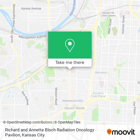 Richard and Annette Bloch Radiation Oncology Pavilion map