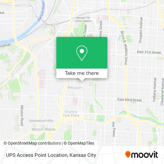 UPS Access Point Location map