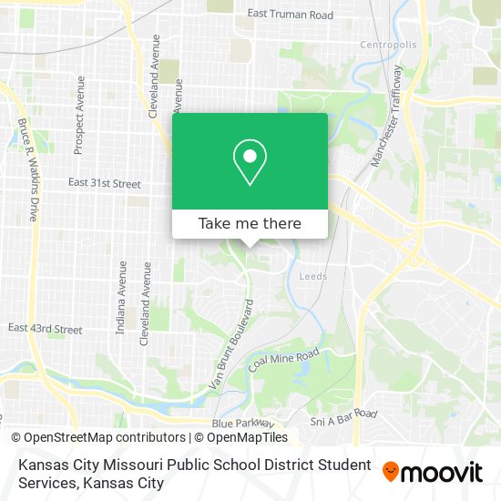 Kansas City Missouri Public School District Student Services map