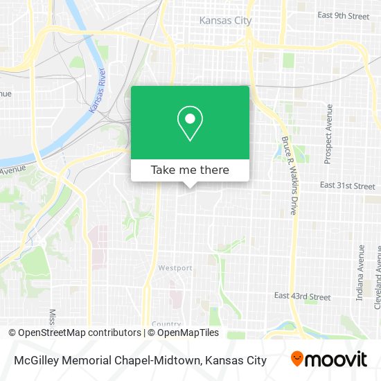 McGilley Memorial Chapel-Midtown map