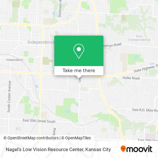 Nagel's Low Vision Resource Center map