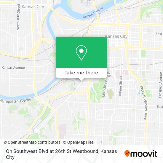 On Southwest Blvd at 26th St Westbound map