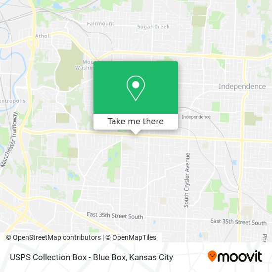 USPS Collection Box - Blue Box map