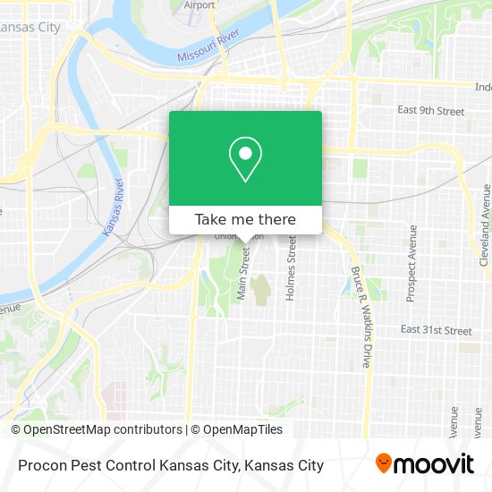 Mapa de Procon Pest Control Kansas City