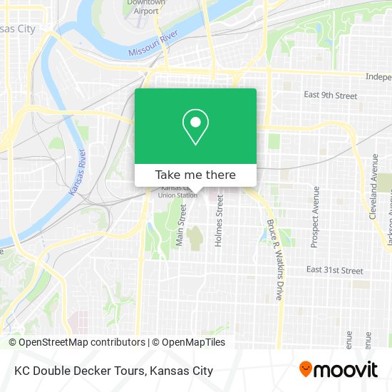 KC Double Decker Tours map