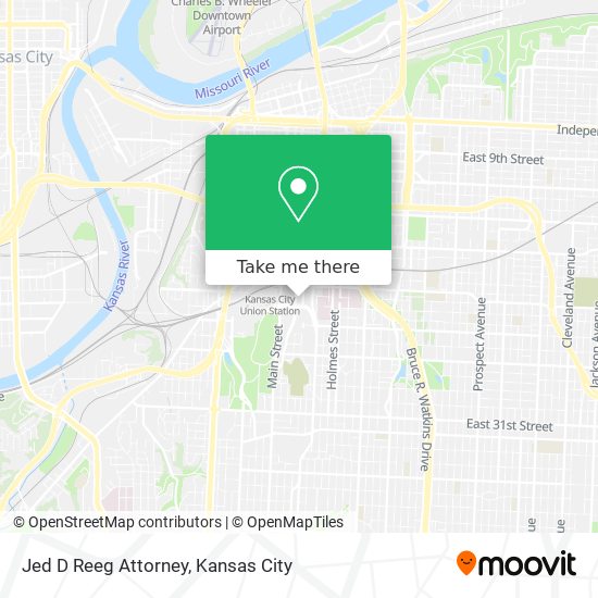 Jed D Reeg Attorney map