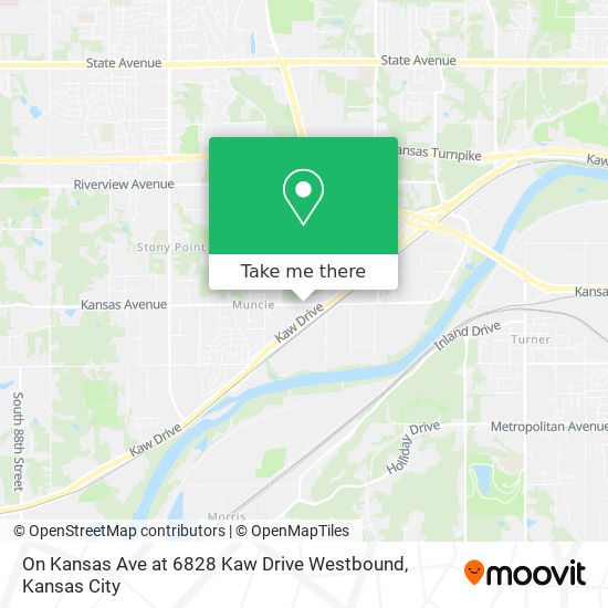 Mapa de On Kansas Ave at 6828 Kaw Drive Westbound