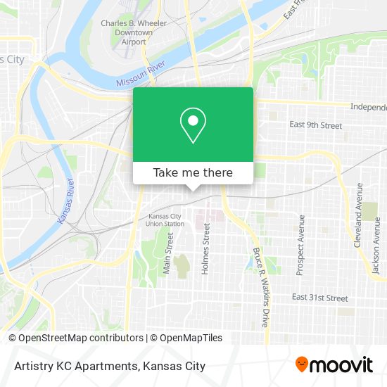 Artistry KC Apartments map
