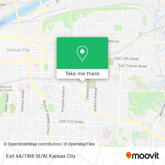 Exit 4A/18th St/W map