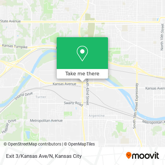 Exit 3/Kansas Ave/N map