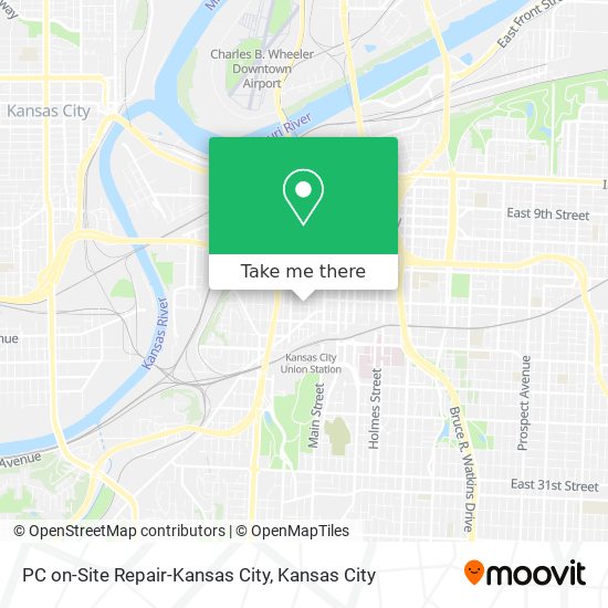 Mapa de PC on-Site Repair-Kansas City