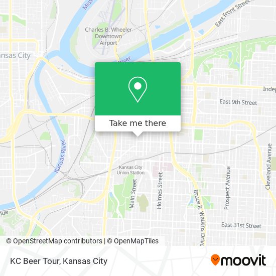 KC Beer Tour map