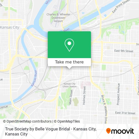 True Society by Belle Vogue Bridal - Kansas City map