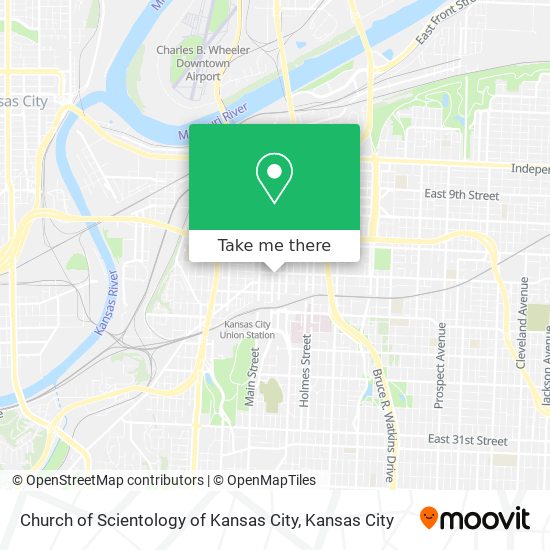 Church of Scientology of Kansas City map
