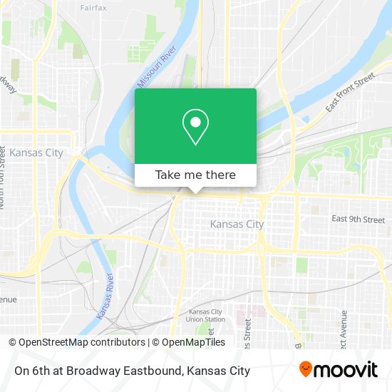 Mapa de On 6th at Broadway Eastbound