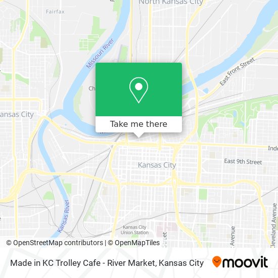 Made in KC Trolley Cafe - River Market map