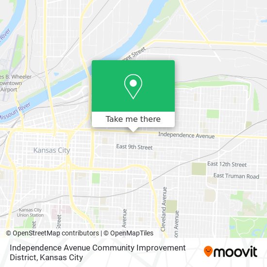 Mapa de Independence Avenue Community Improvement District