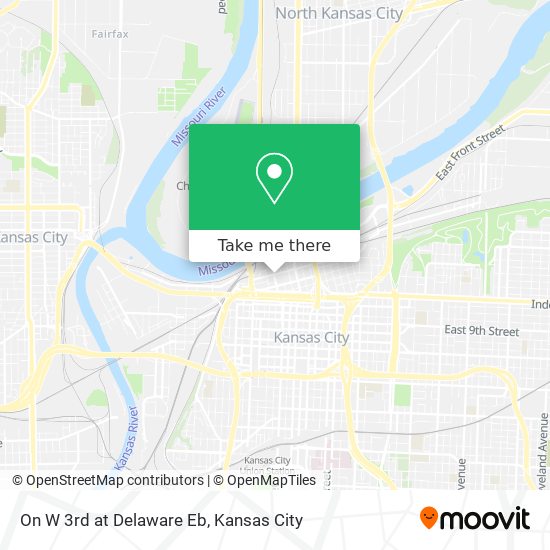 Mapa de On W 3rd at Delaware Eb