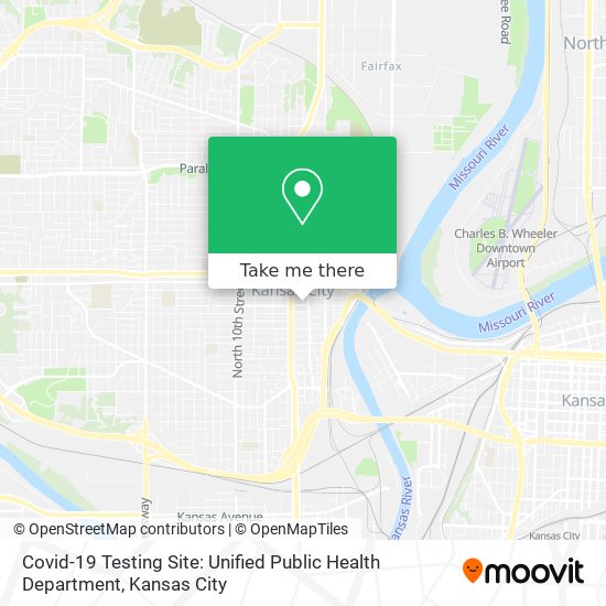 Covid-19 Testing Site: Unified Public Health Department map