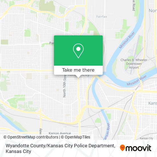 Mapa de Wyandotte County / Kansas City Police Department
