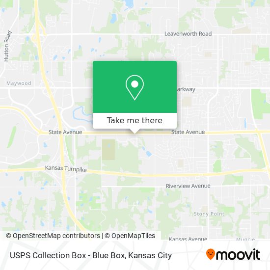 USPS Collection Box - Blue Box map