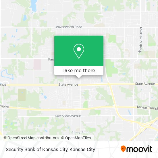 Mapa de Security Bank of Kansas City