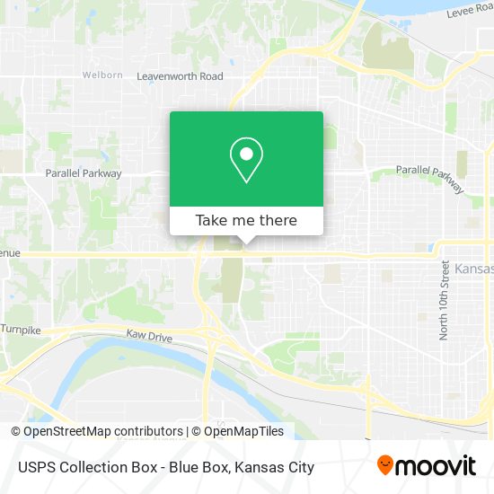 USPS Collection Box - Blue Box map