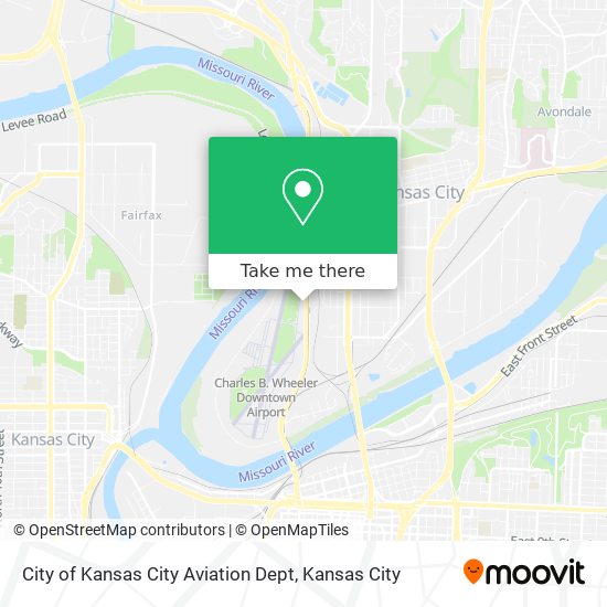 City of Kansas City Aviation Dept map