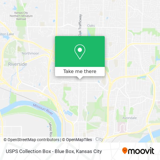 USPS Collection Box - Blue Box map