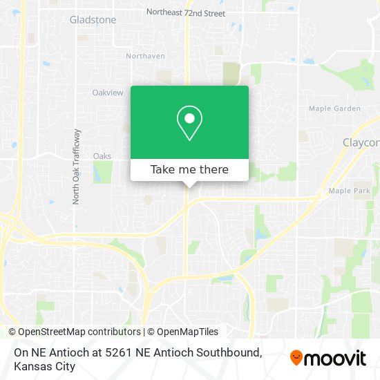 Mapa de On NE Antioch at 5261 NE Antioch Southbound