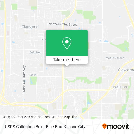 Mapa de USPS Collection Box - Blue Box