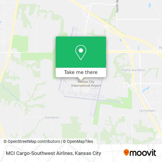 MCI Cargo-Southwest Airlines map