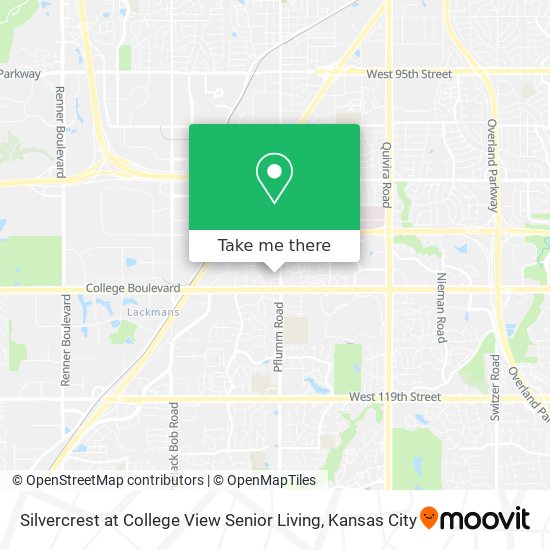Silvercrest at College View Senior Living map