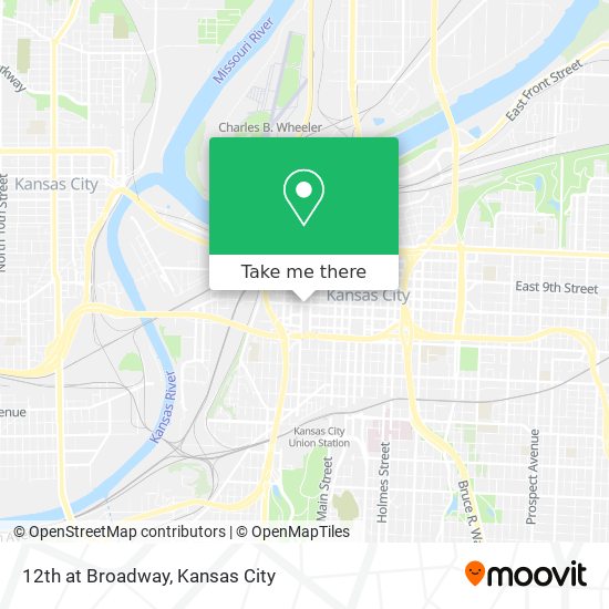 12th at Broadway map
