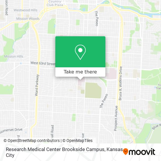 Research Medical Center Brookside Campus map