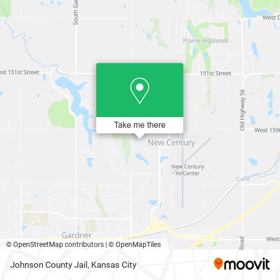 Johnson County Jail map
